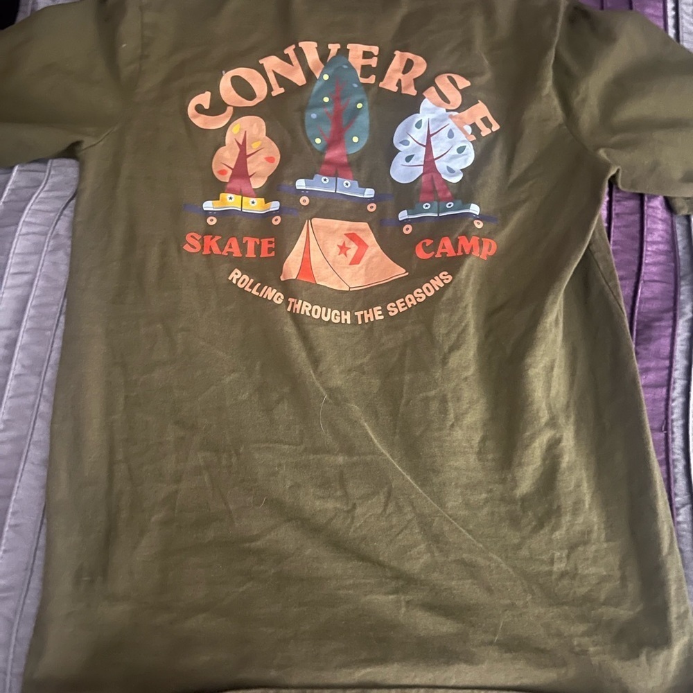 Converse Short Sleeve Tees in Green and Brown- Men’s medium- 2 pack - Picture 5 of 8